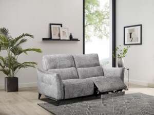 Sofia 3 Seater Recliner Sofa – Grey Fabric