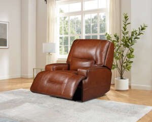 Miami Armchair – Dark Brown Leather with Power Recliner