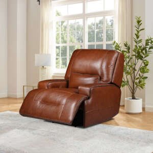 Miami Armchair – Dark Brown Leather with Power Recliner