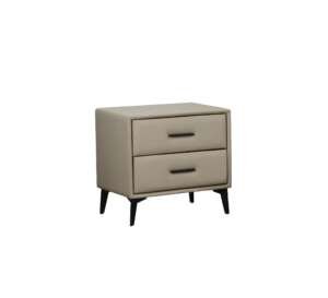Grey Faux Leather Locker