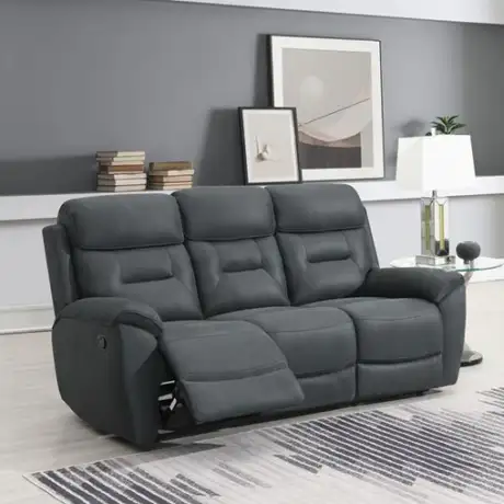 Canterbury Slate Reclining Three Seat Sofa