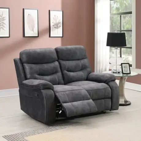 Carrie Grey Velvet 2RR Sofa W/Power Option