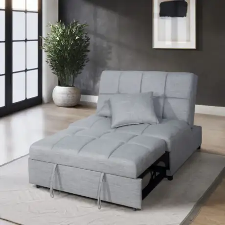 Gracie Sofa Bed – Grey with Pull-Out Mechanism