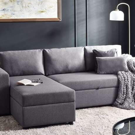 Angel Sofa Bed With Storage - Light Grey