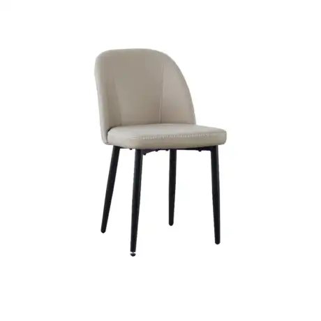Leo Chair Taupe with Black Legs