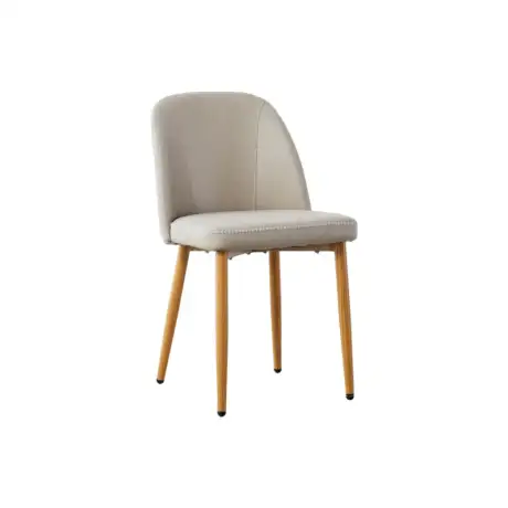 Leo Dining Chair Taupe with Oak Legs