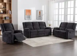 Perth Charcoal 3RR+2RR+R Sofas