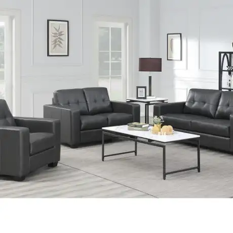 Rose Black 3+2+1 Sofa Suite