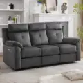 Palermo 3 Seater Electric Recliner – Anthracite Fabric with USB Charging