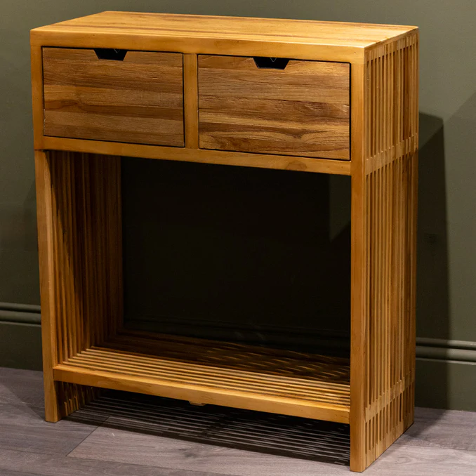 Bari 2 drawer console table