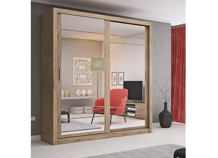 Boston 2 m Mirrored Sliderobes