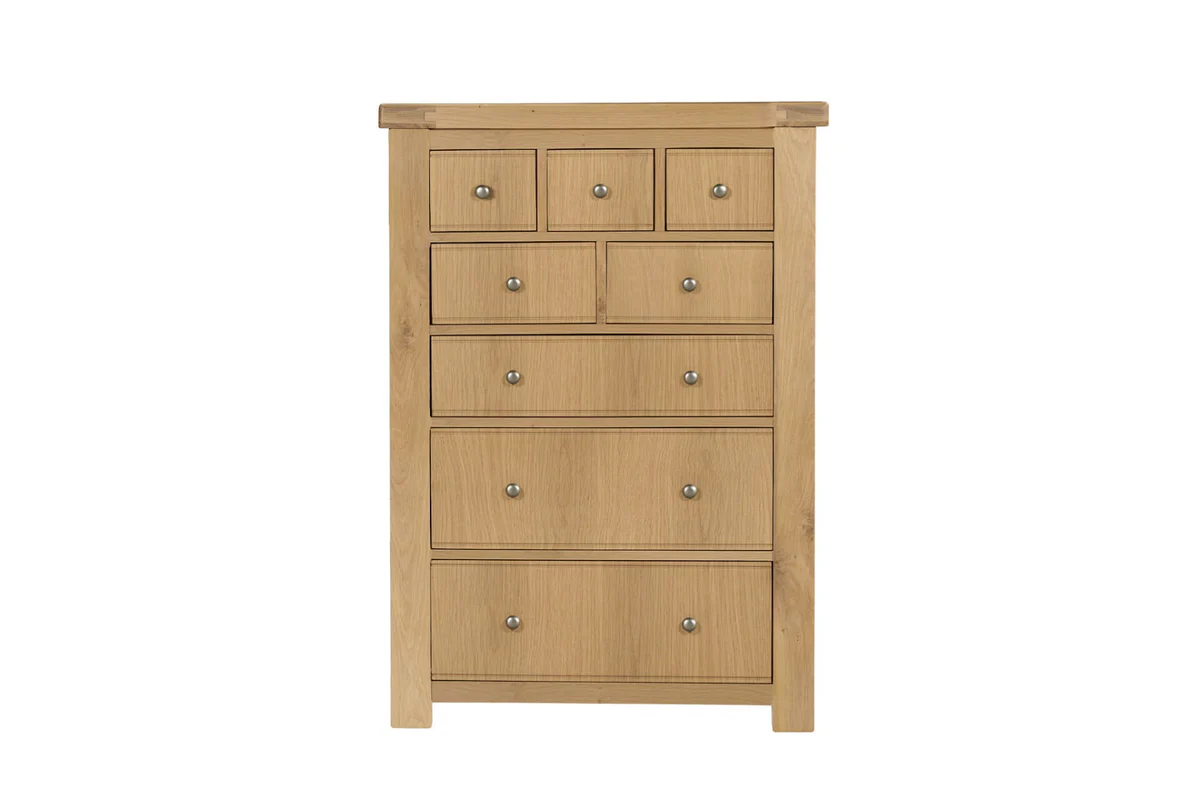 Delaney 8 Drawer Tall Chest in Oak – Classic Storage Solution