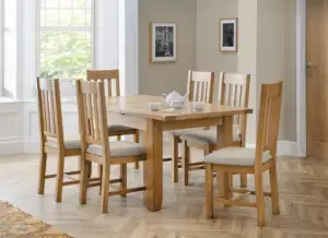 Astoria Oak Ext Table & Hereford Chair Dining Set