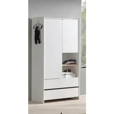 Kiddy White Two Door Wardrobe