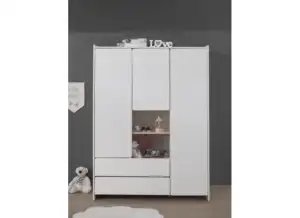 Kiddy White Three Door wardrobe