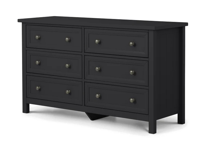 Maine Six Drawer Wide Chest