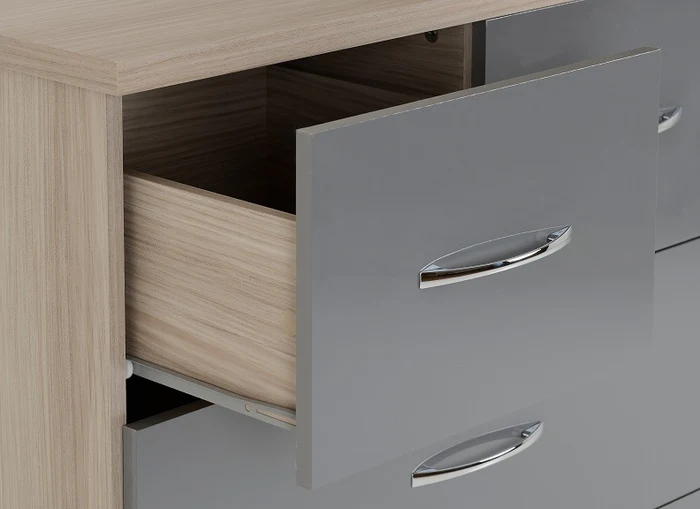 Nevada  Low Wardrobe with Five Drawers - Image 2