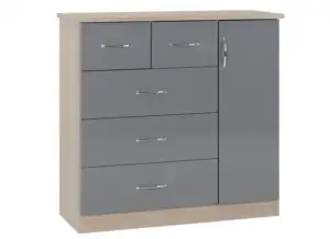 Nevada  Low Wardrobe with Five Drawers