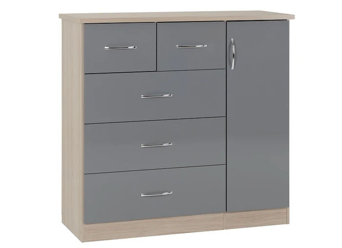 Nevada  Low Wardrobe with Five Drawers
