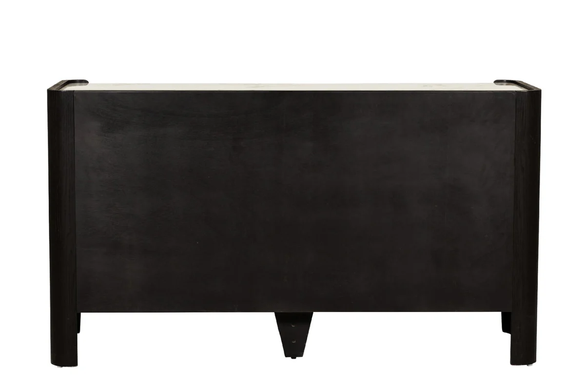 Rhodes 6 Drawer Chest of Drawers in Ebony – Luxury Dressing Chest with Sintered Stone Top and Copper Handles - Image 4
