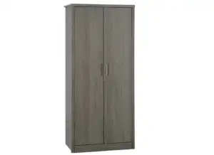 Lisbon Black Two Door Wardrobe