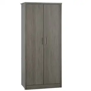 Lisbon Black Two Door Wardrobe