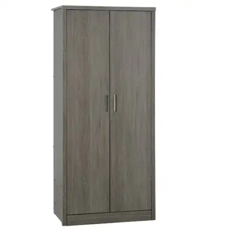 Lisbon Black Two Door Wardrobe