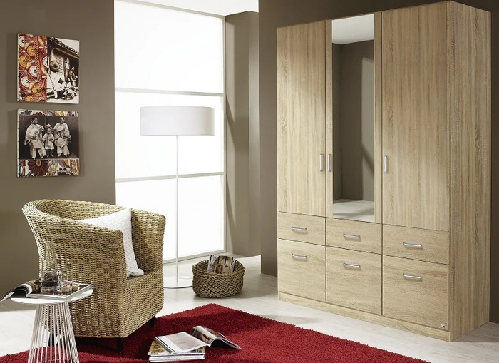 Zurich Three Door Mirrorred Wardrobes